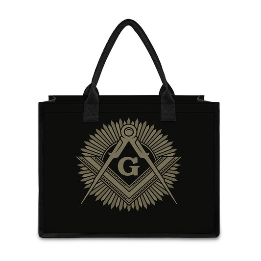 Masonic Freemasonry Print Canvas Tote Bag