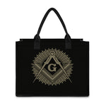 Masonic Freemasonry Print Canvas Tote Bag