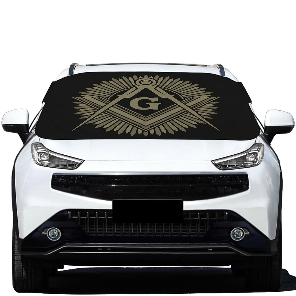 Masonic Freemasonry Print Car Windshield Snow Cover