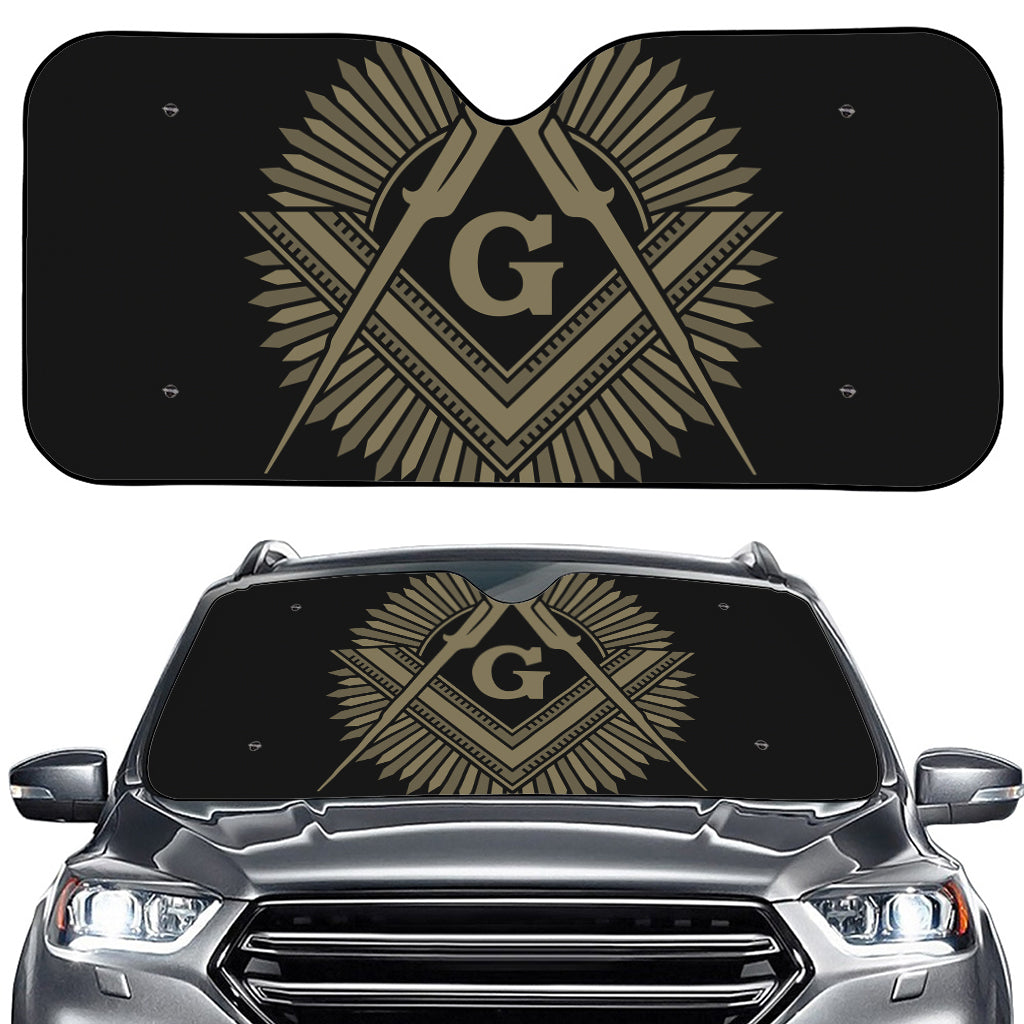 Masonic Freemasonry Print Car Windshield Sun Shade