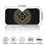 Masonic Freemasonry Print Car Windshield Sun Shade