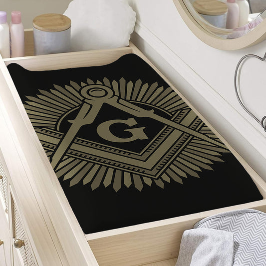 Masonic Freemasonry Print Changing Pad Cover