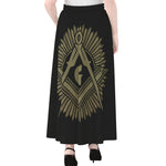 Masonic Freemasonry Print Chiffon Maxi Skirt