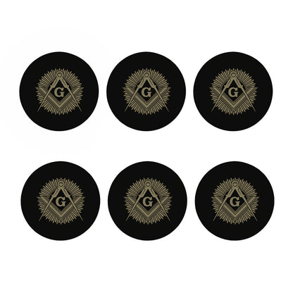 Masonic Freemasonry Print Coaster Set