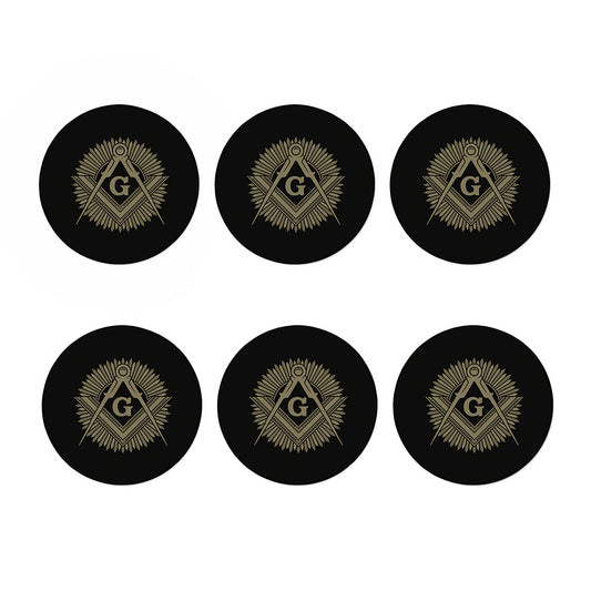Masonic Freemasonry Print Coaster Set
