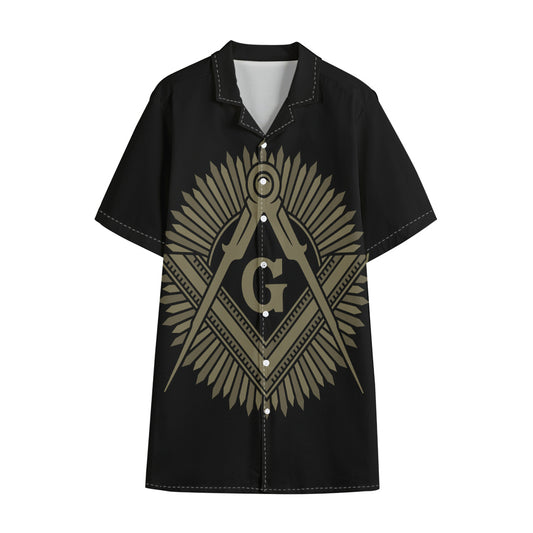 Masonic Freemasonry Print Cotton Hawaiian Shirt