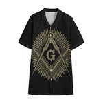 Masonic Freemasonry Print Cotton Hawaiian Shirt