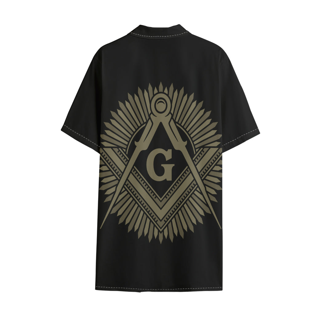 Masonic Freemasonry Print Cotton Hawaiian Shirt