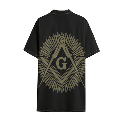 Masonic Freemasonry Print Cotton Hawaiian Shirt