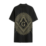 Masonic Freemasonry Print Cotton Hawaiian Shirt