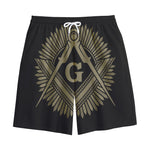 Masonic Freemasonry Print Cotton Shorts