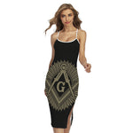 Masonic Freemasonry Print Cross Back Cami Dress