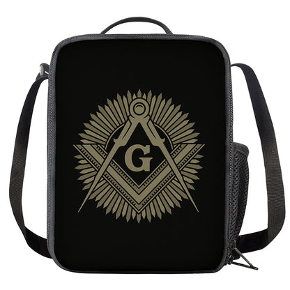 Masonic Freemasonry Print Crossbody Lunch Bag