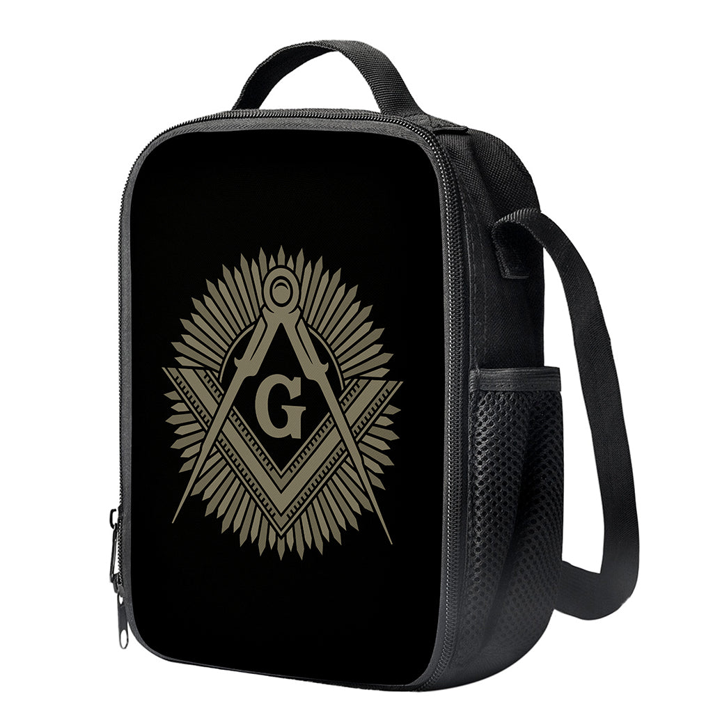 Masonic Freemasonry Print Crossbody Lunch Bag