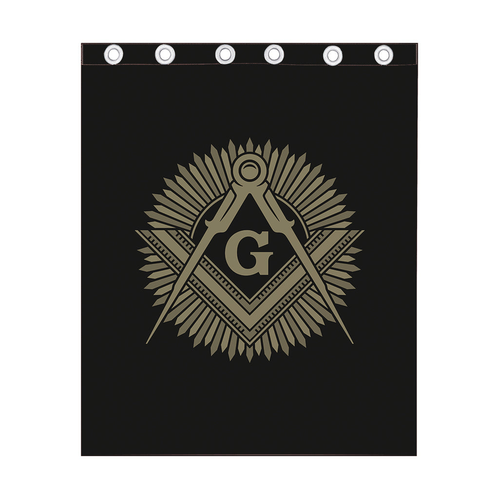Masonic Freemasonry Print Curtain