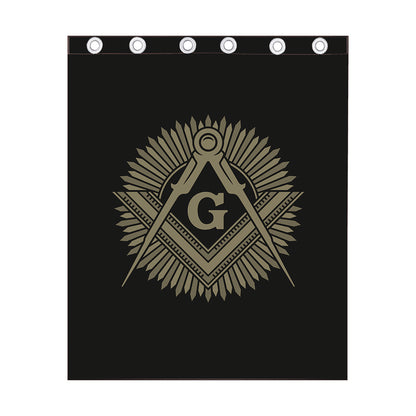Masonic Freemasonry Print Curtain