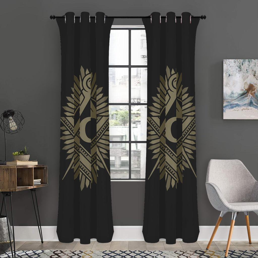 Masonic Freemasonry Print Curtain