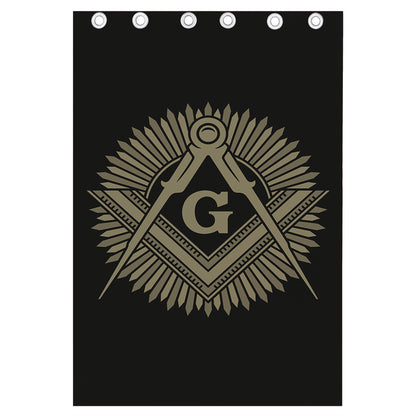 Masonic Freemasonry Print Curtain