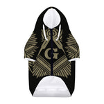 Masonic Freemasonry Print Dog Zip Up Hoodie