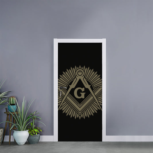 Masonic Freemasonry Print Door Sticker
