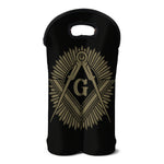 Masonic Freemasonry Print Double Neoprene Wine Tote