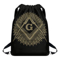 Masonic Freemasonry Print Drawstring Backpack