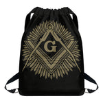 Masonic Freemasonry Print Drawstring Backpack