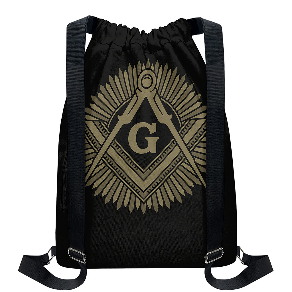 Masonic Freemasonry Print Drawstring Backpack