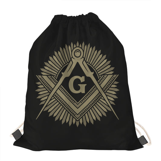 Masonic Freemasonry Print Drawstring Bag