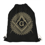 Masonic Freemasonry Print Drawstring Bag