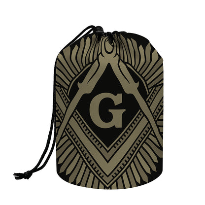 Masonic Freemasonry Print Drawstring Makeup Bag