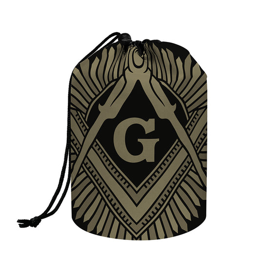 Masonic Freemasonry Print Drawstring Makeup Bag