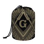 Masonic Freemasonry Print Drawstring Makeup Bag