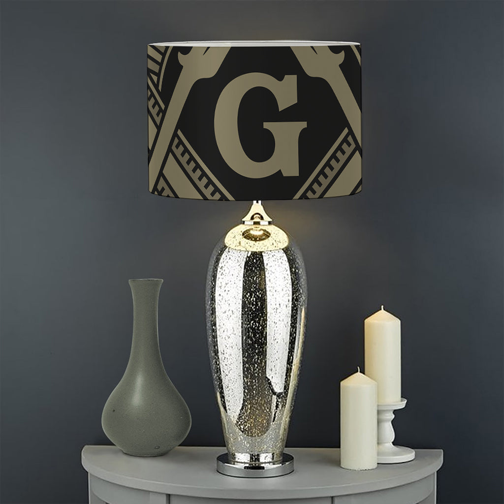 Masonic Freemasonry Print Drum Lamp Shade