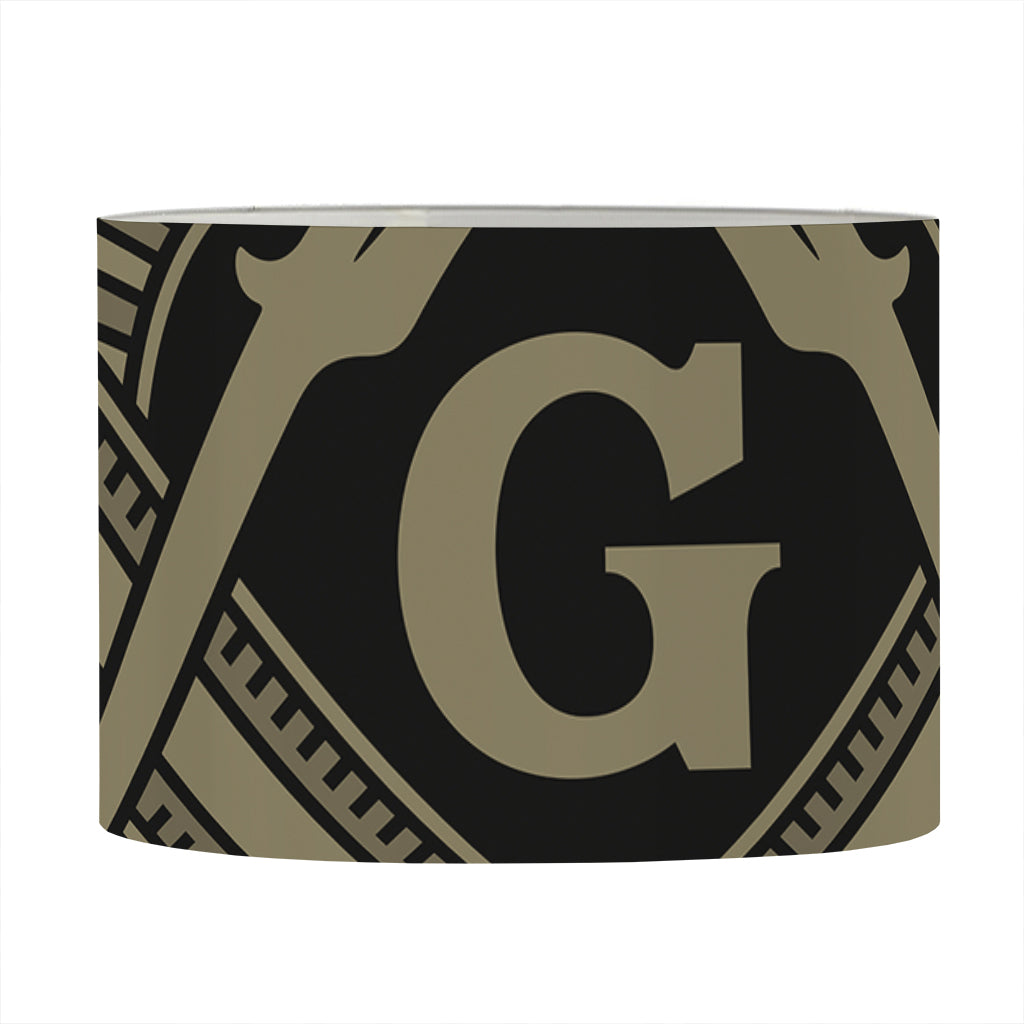 Masonic Freemasonry Print Drum Lamp Shade