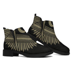 Masonic Freemasonry Print Flat Ankle Boots