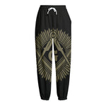 Masonic Freemasonry Print Fleece Lined Knit Pants