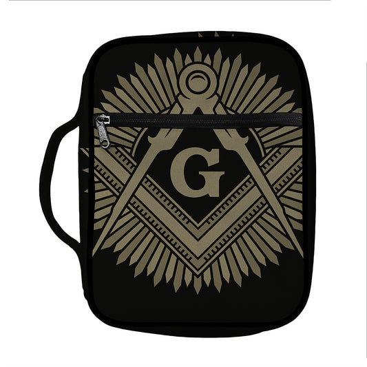 Masonic Freemasonry Print Front Pocket Bible Bag