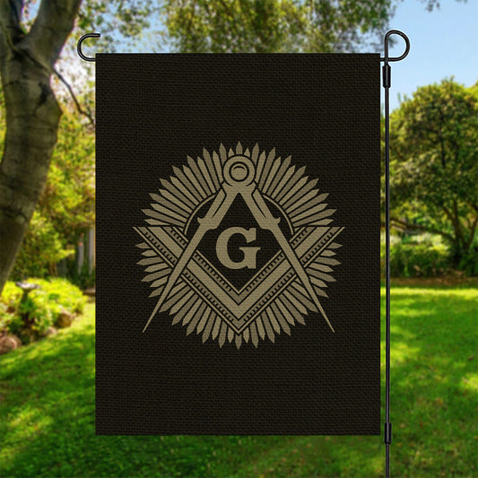 Masonic Freemasonry Print Garden Flag