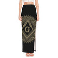 Masonic Freemasonry Print High Slit Maxi Skirt
