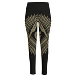 Masonic Freemasonry Print High-Waisted Pocket Leggings