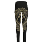 Masonic Freemasonry Print High-Waisted Pocket Leggings
