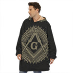 Masonic Freemasonry Print Hoodie Blanket