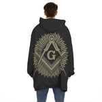 Masonic Freemasonry Print Hoodie Blanket