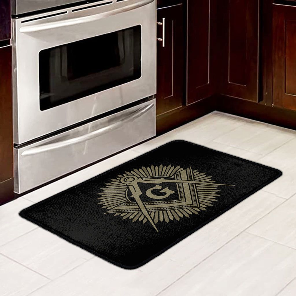 Masonic Freemasonry Print Kitchen Mat
