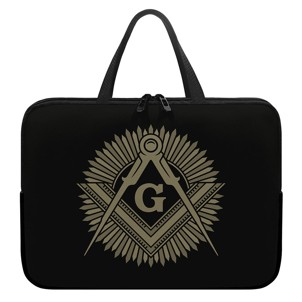 Masonic Freemasonry Print Laptop Sleeve With Handle