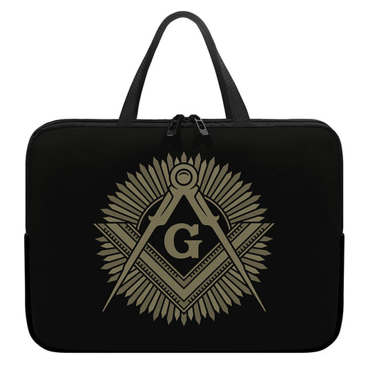 Masonic Freemasonry Print Laptop Sleeve With Handle