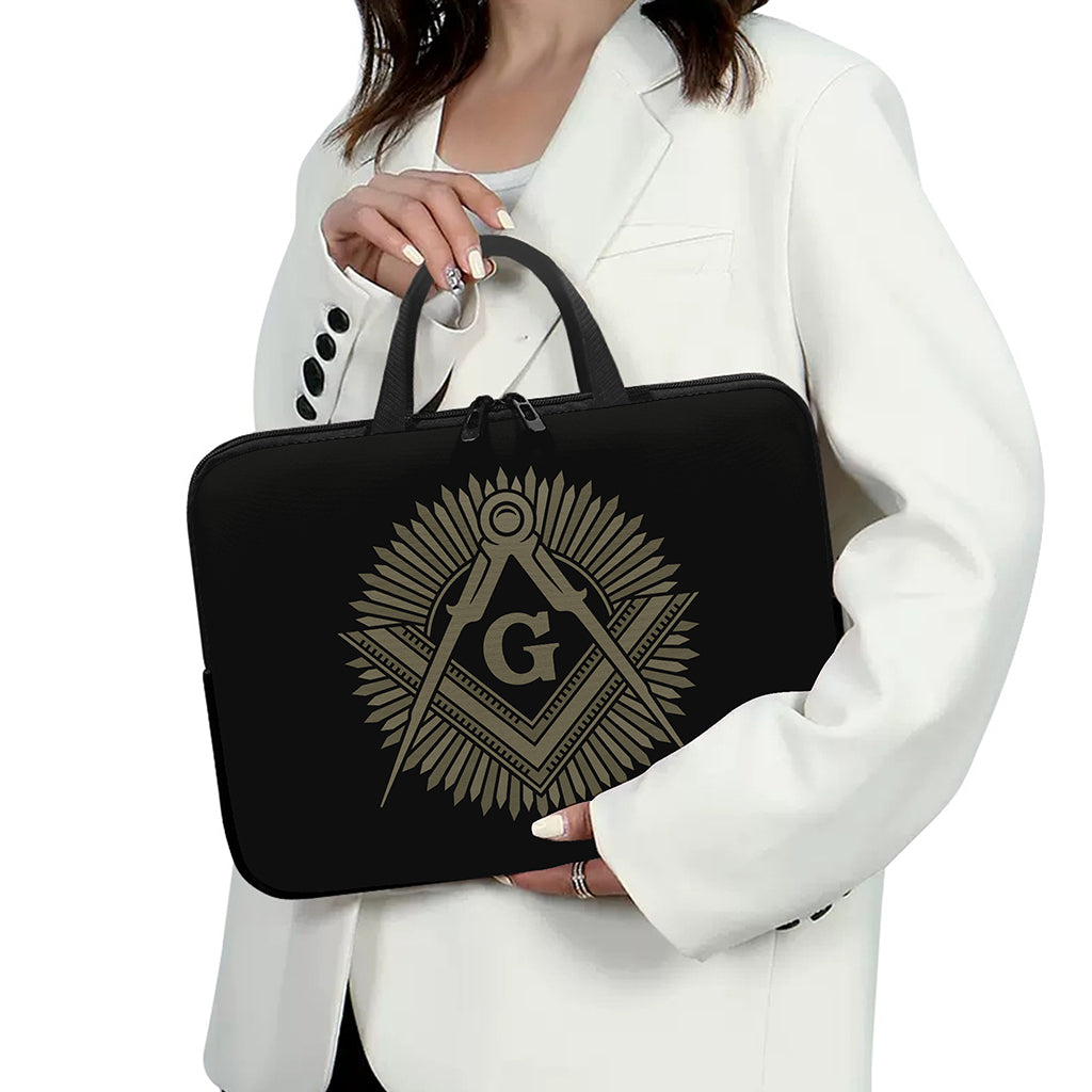 Masonic Freemasonry Print Laptop Sleeve With Handle