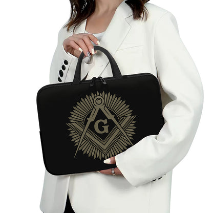 Masonic Freemasonry Print Laptop Sleeve With Handle