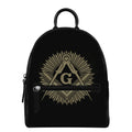 Masonic Freemasonry Print Leather Backpack